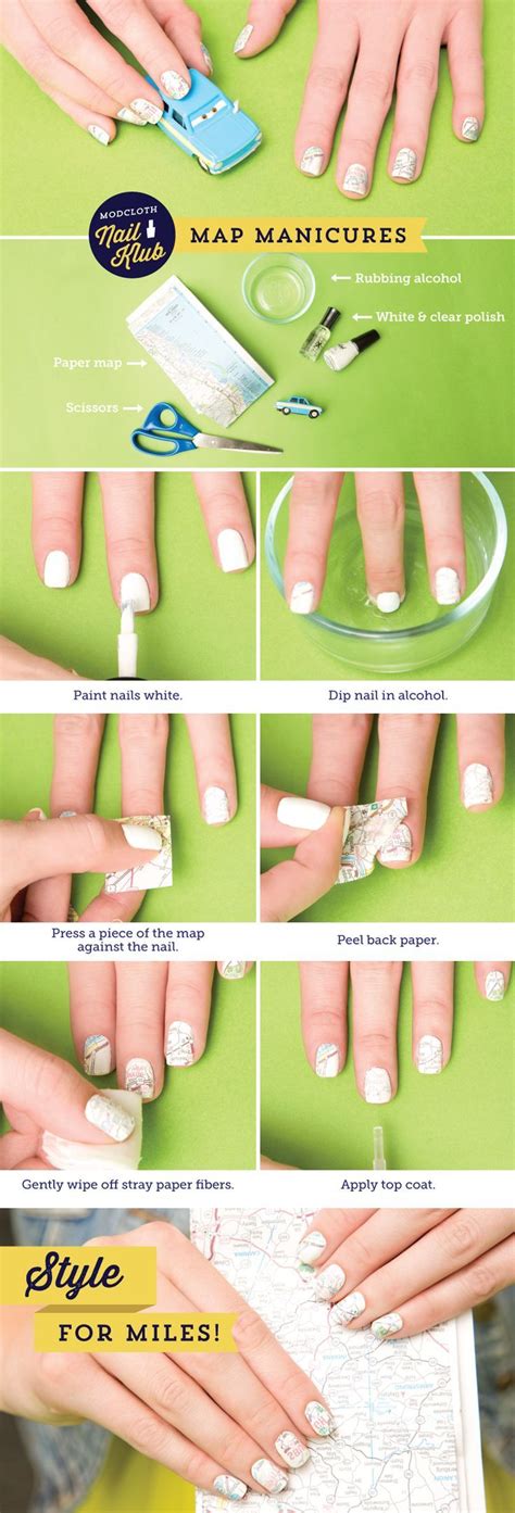 Simple But Impressive Map Transfer Nail Art Love Nails How To Do