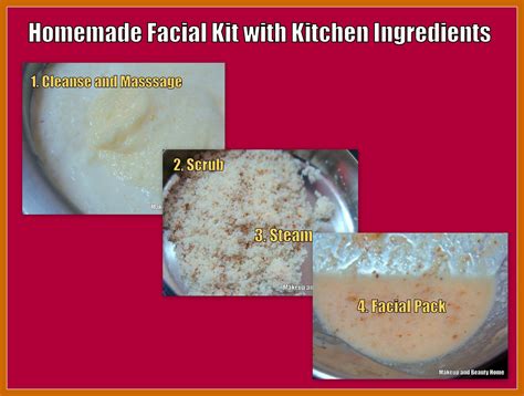Homemade Facial Kit With Kitchen Ingredients