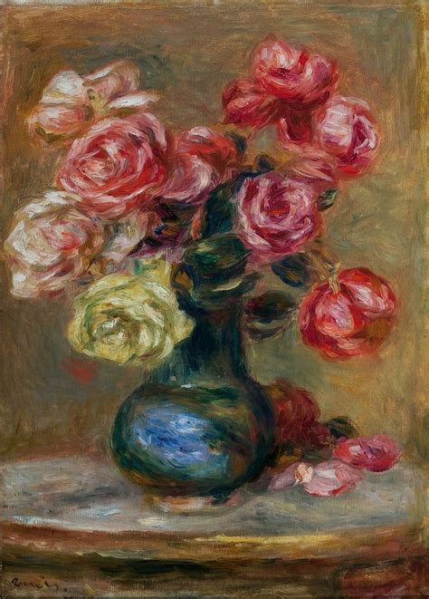 Bouquet Of Roses 1910 Pierre Auguste Renoir Renoir Paintings Fine