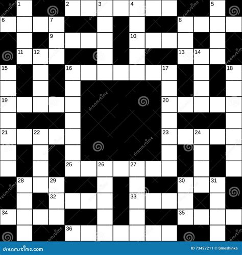 15x15 Crossword Puzzle Vector Illustration Empty Squares