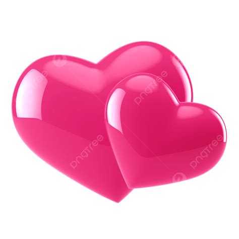 Amor Realista De Dois Corações 3d Png Coração Ame Namorados Imagem