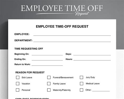 Printable Vacation Request Form 2023 Printable Forms Free Online