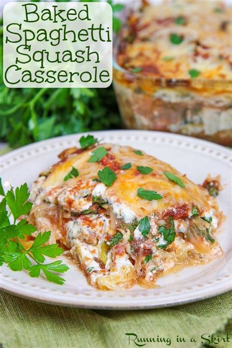 Healthy And Vegetarian Baked Spaghetti Squash Casserole Recipe The