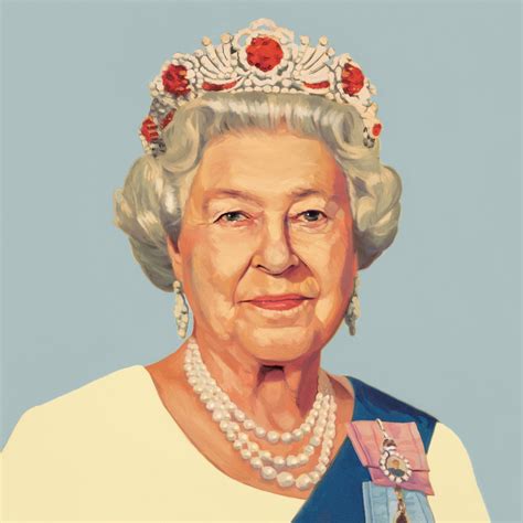 Retrato De La Reina Isabel Ii Domestika