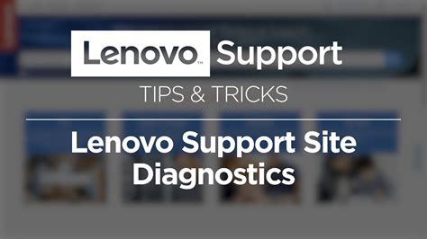 Lenovo Support Site Diagnostics Youtube