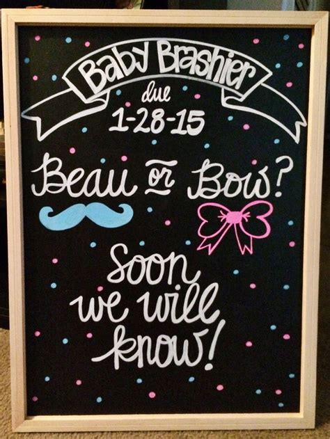 Gender Reveal Board Done By Me Chalkboard Quote Art Chalk Art Art Quotes