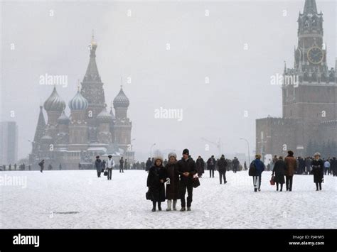 Moscow Soviet Union The Red Square In January 1988 Stock Photo Alamy