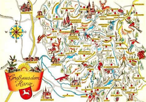 Deutschland harz karte vom harz, landkarte harz stadtplan und karte von harz karte bad lauterberg im harz von ortslagekarte landkarte für camping prahljust: Harz Sehenswürdigkeiten Karte | Karte