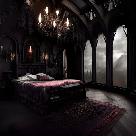 Gothic Bedroom Ai Generated Artwork Nightcafe Creator Dark Mansion