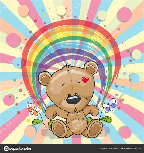 Bear With Rainbow Stock Vector Image By ©reginast777 165618546