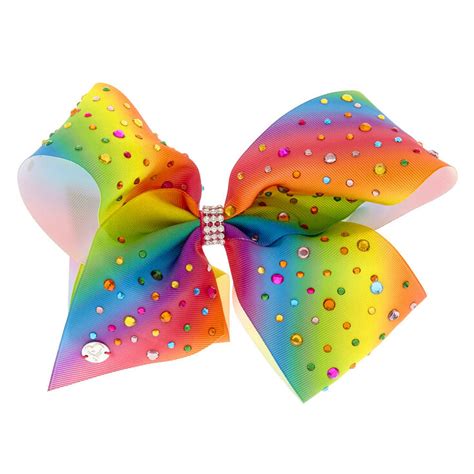 Jojo Siwa Large Rainbow Glam Signature Hair Bow Claires Us