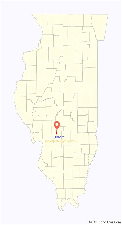 Map Of Hillsboro City Illinois
