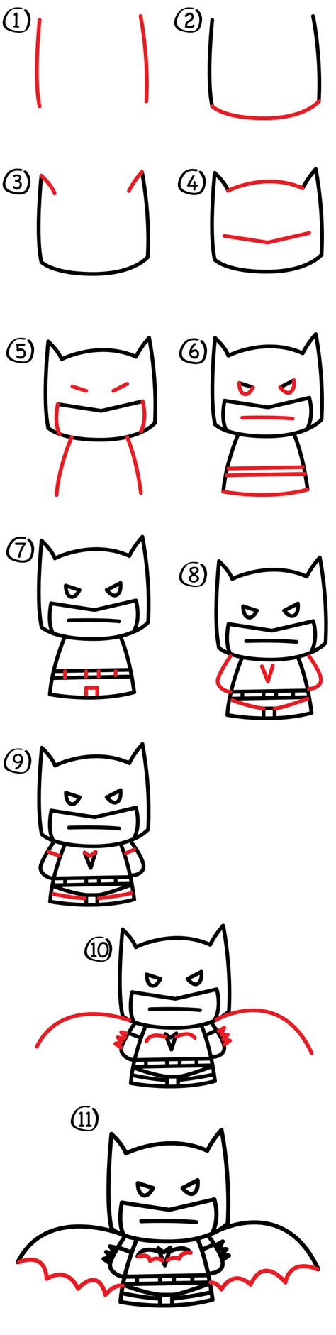 How To Draw Cartoon Batman Art For Kids Hub