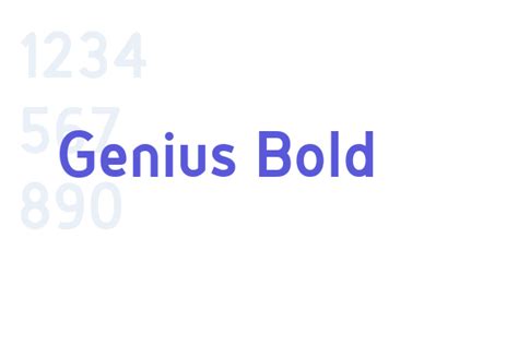 Genius Bold Font Free Download