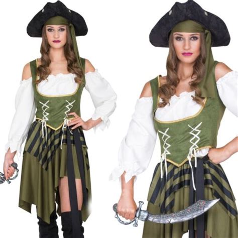 adult women s swashbuckler pirate fancy dress costume ebay