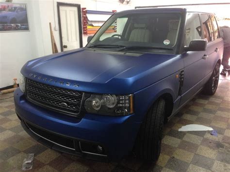 Range Rover Vogue Vinyl Wrapped Matte Metallic Blue By Wrapping Cars London