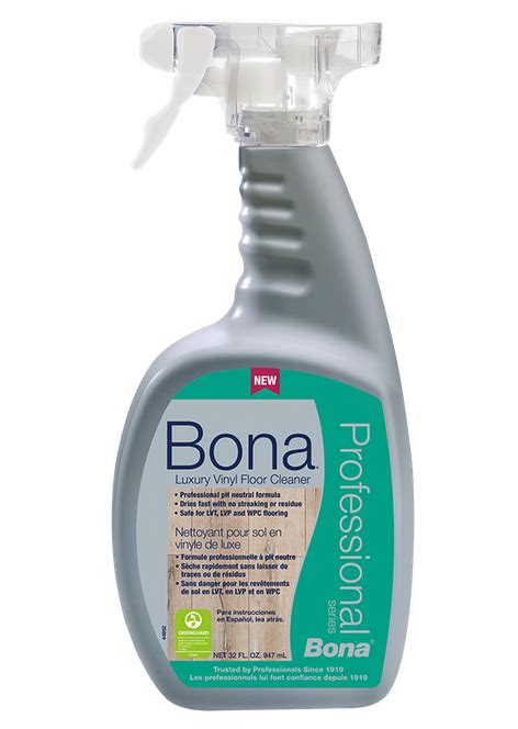 In fact, one of the best cleaners for your vinyl floors is a simple solution of an ounce of mild dishwashing soap in a gallon of plain water. Buy Bona Pro Series Luxury Vinyl Floor Cleaner Spray- 32oz ...