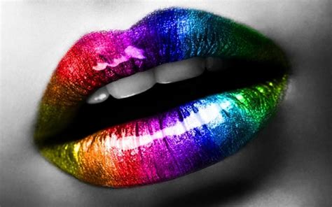 Colorful Lips Selective Coloring Wallpapers Hd Desktop And Mobile