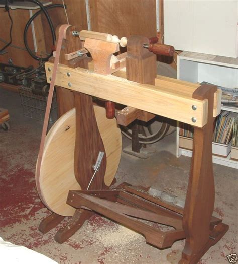 Homemade Treadle Wood Lathe Plans Ftempo Inspiration Woodworking