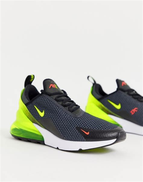 Nike Air Max 270 Retro Future Trainers In Black And Green Asos