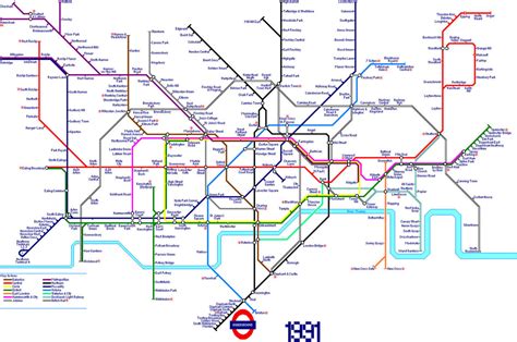 London Underground Map In 1991 By Andrewtiffin On Deviantart