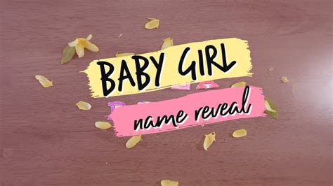 Baby Girl Name Reveal Youtube