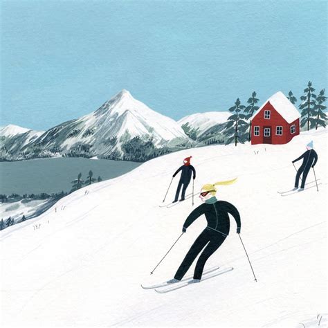 Flickrpegze1t Ski Mountain Mountain Illustration Winter