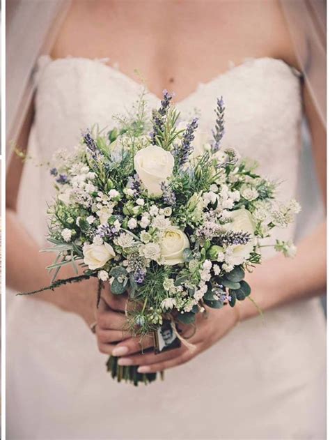 Lavender Roses And Gypsophila Bridal Bouquet Weddings Vintage