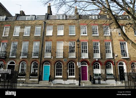 Georgian Houses Duncan Terrace Islington London England Uk Stock Photo