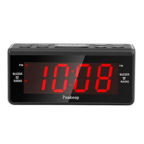 Peakeep Alarm Clock Am Fm Radio With Dual Alarm Snooze And Sleep Timer