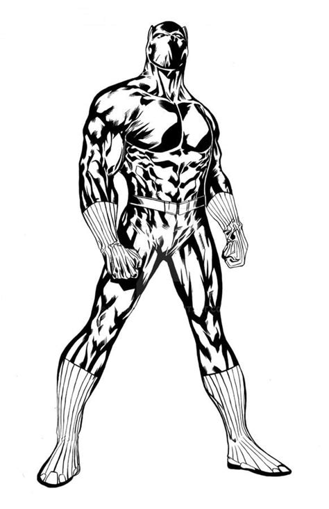 Black Panther Coloring Pages Pdf Dibujos Para Colorear Pantera Negra