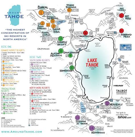 Lake Tahoe Resort Map Hiking In Map