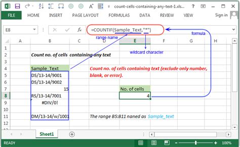 How To Count Text In Excel Caculate Specific Text In Excel With