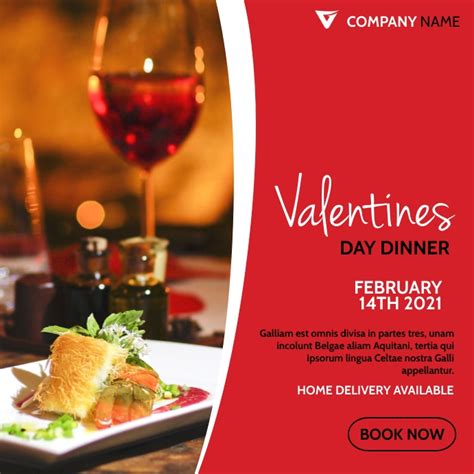 Copy Of Valentines Day Dinner Advertisement Postermywall