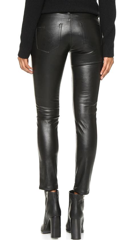 Blank Nyc Vegan Leather Embroidered Skinny Pants In Black Lyst