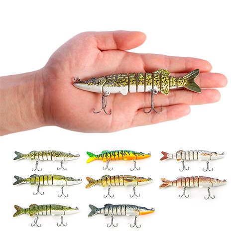 125cm 20g Outlife 9 Segement Artificial Bait Tackle Fishing Lure