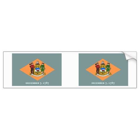 Delaware State Flag Bumper Sticker Bumper Stickers Delaware State