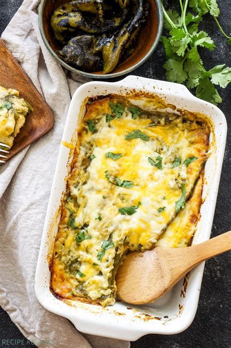 Cut poblano peppers in half and tear off stems and veins; Easy Dinner: Chile Rellenos Casserole | Recipe | Mexican ...