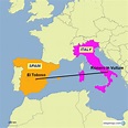 StepMap - Italy-Spain - Landkarte für Germany