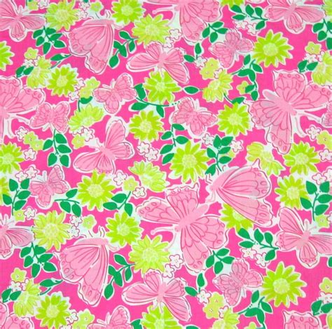 Authentic New Lilly Pulitzer Fabric Pink Hidden Garden 18 X 18