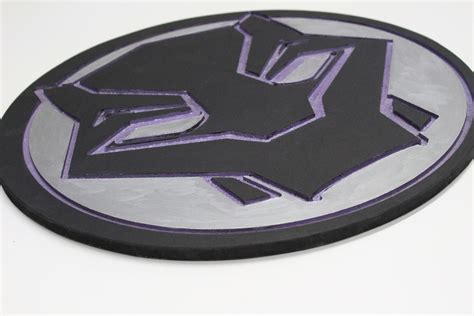 Black Panther Logo Wooden Sign Blackpanther Avenger Wall Decor