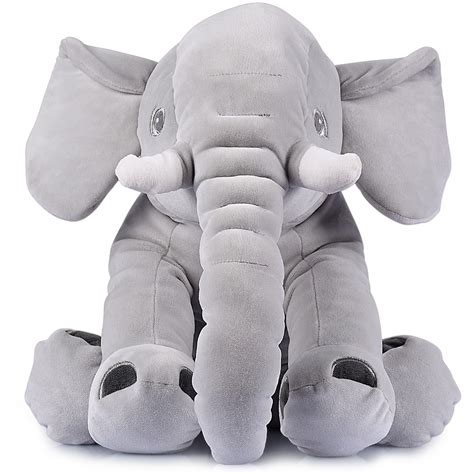 Giant 24 Stuffed Elephant Cute Soft Plush Cuddly Fluffy Great T