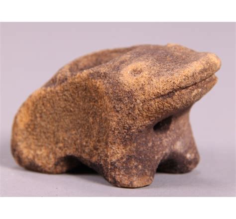 Sandstone Frog Effigy Pipe Prehistoric Art Create Etc