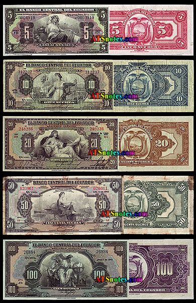 The official currency of ecuador has been the us dollar since january 2000 and our guide to money in ecuador has hints on what to spend your us dollars on. Ecuador banknotes - Ecuador paper money catalog and Ecuadorian currency history