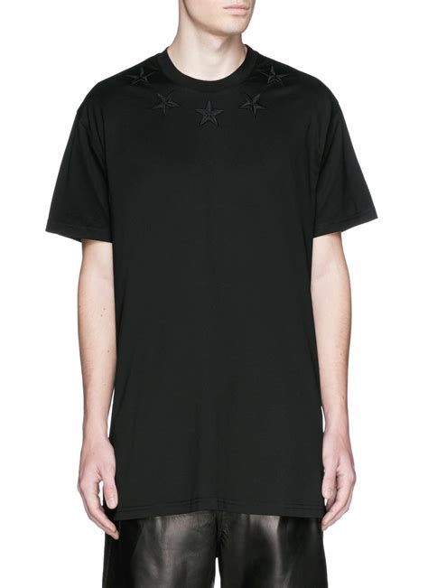 Givenchy Star Embroidery T Shirt In Black For Men Lyst