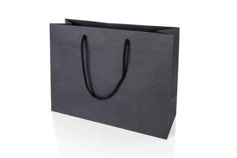 Category from about 1,285 manufacturers & suppliers. Large Landscape Black Paper Gift Bag With Rope Handles 250 ...