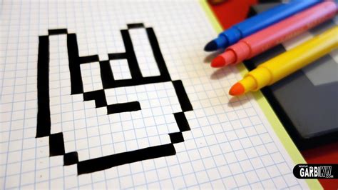 Handmade Pixel Art How To Draw A Hand Pixelart Youtube