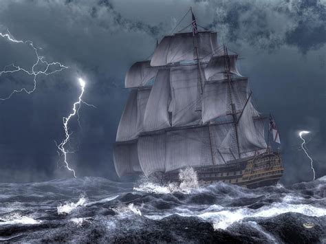 Ship In A Storm Print By Daniel Eskridge Diamond Painting