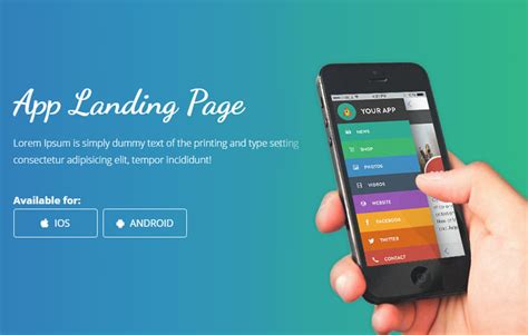 It has aclean and ultra. Smartnet Mobile App Landing Page Bootstrap Web Template ...