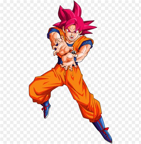 Goku Ssj Dios Rojo Kamehameha Png Image With Transparent Background